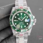 JH Factory Rolex Submariner Hulk Replica Diamond Watch Swiss 2836 Movement